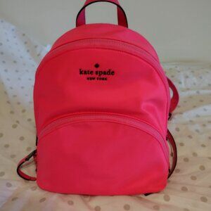 Kate Spade New York Karissa Medium Backpack – Neon Pink Nylon – Brand New